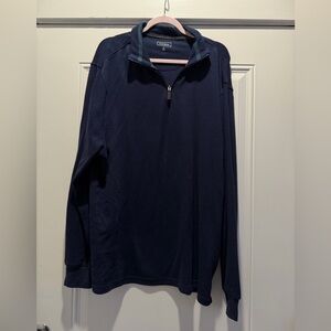 Club Room Men's Dark Blue Zip-Up Sweater